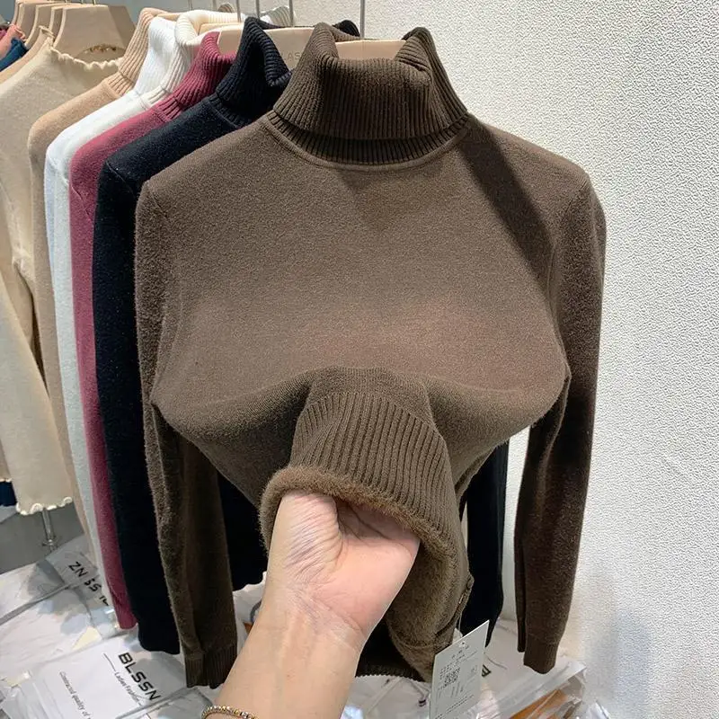 Pull à Col Roulé Doublé Femme Style Classique et Confort Hiver - Image 10