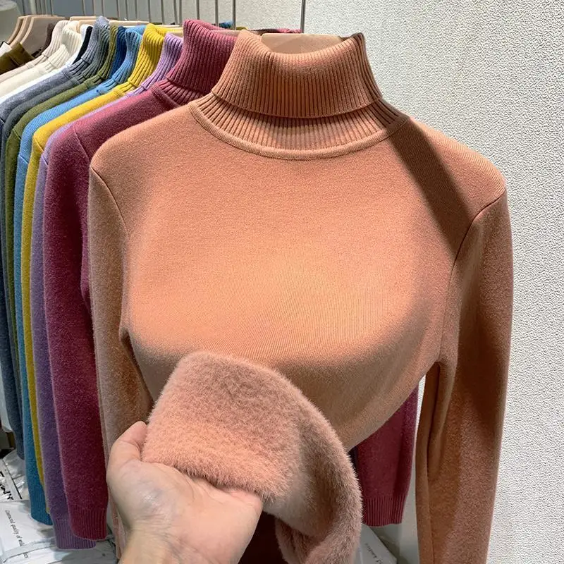 Pull à Col Roulé Doublé Femme Style Classique et Confort Hiver - Image 12
