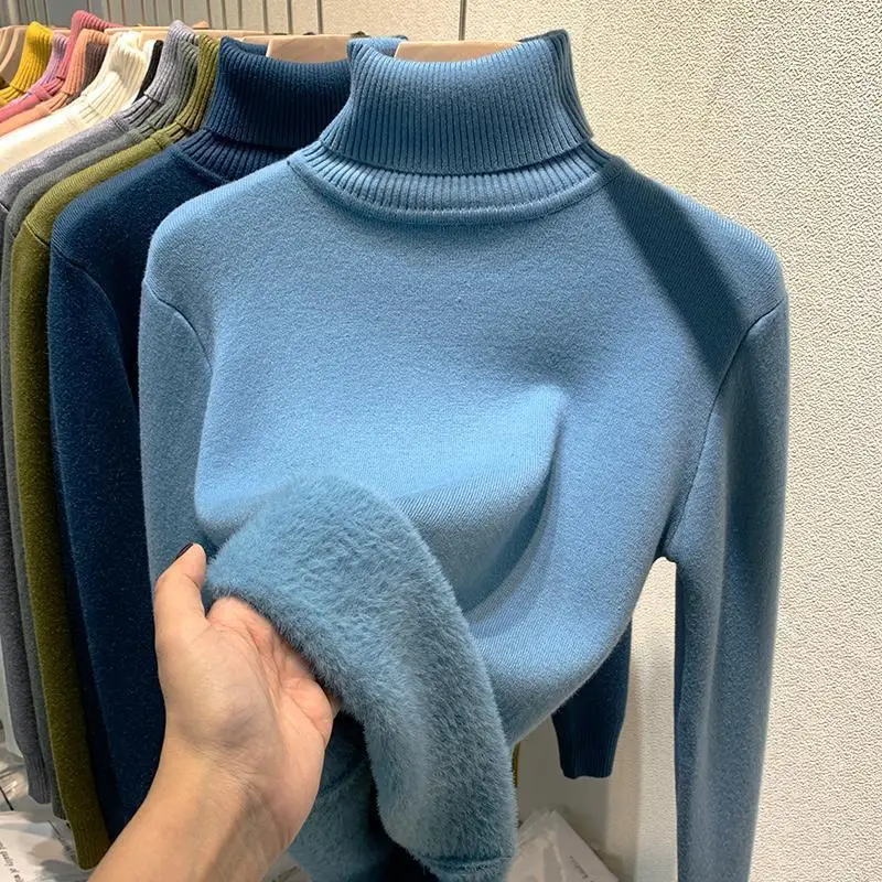 Pull à Col Roulé Doublé Femme Style Classique et Confort Hiver - Image 7