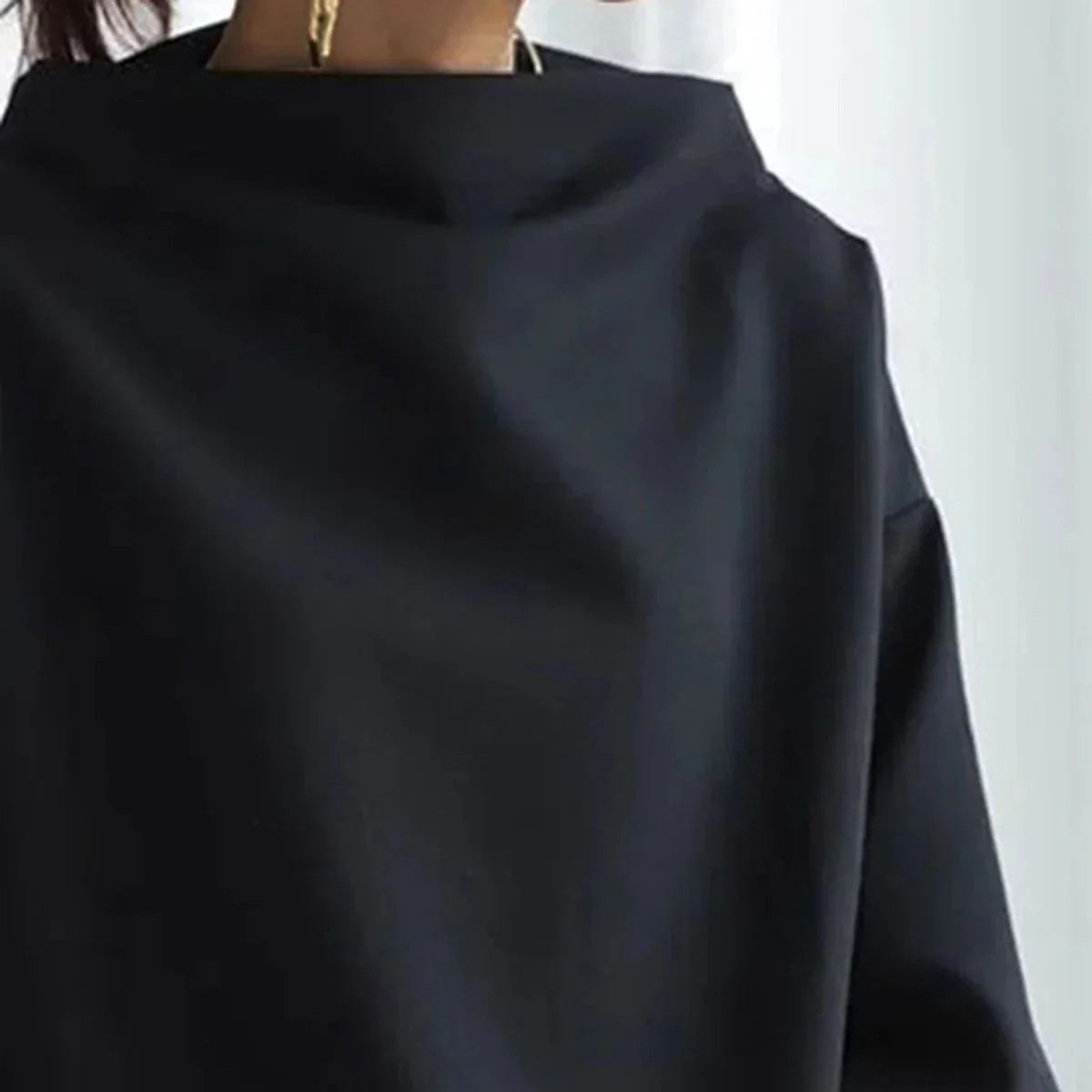Pull à manches longues femme style oversize élégant pour usage quotidien ou bureau - Image 4