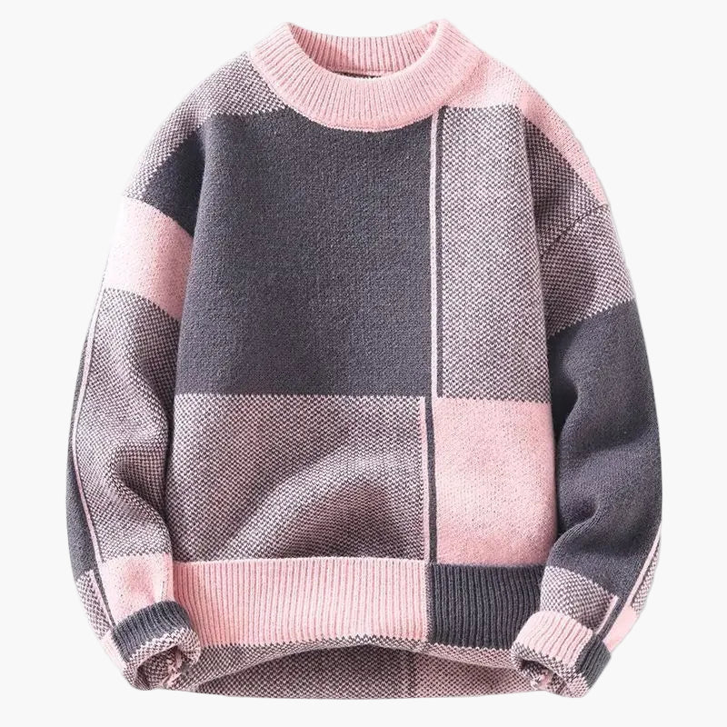 Pull ample à motif géométrique pour homme, style décontracté tendance - Image 4