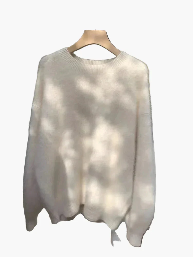 Pull ample style décontracté pour femme, col rond, look cocooning chic - Image 11