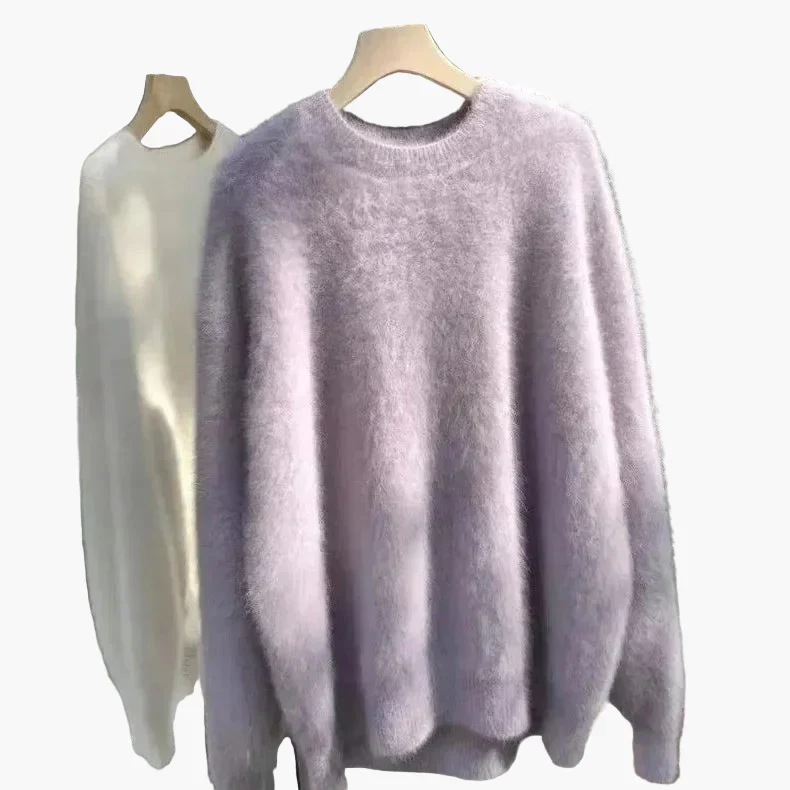 Pull ample style décontracté pour femme, col rond, look cocooning chic - Image 13