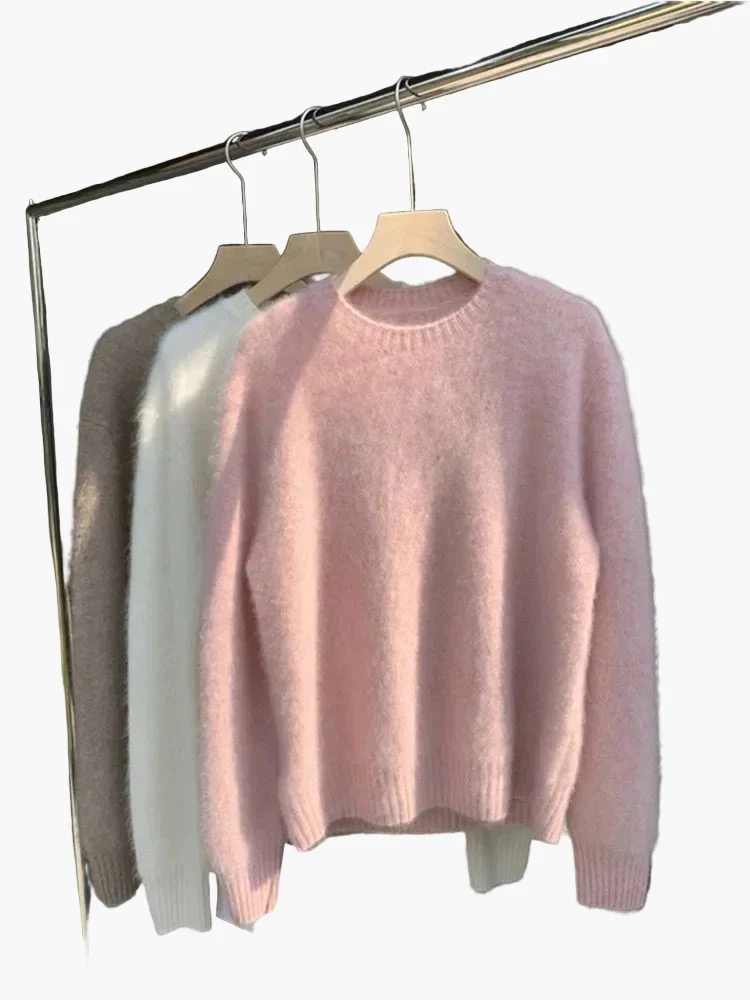 Pull ample style décontracté pour femme, col rond, look cocooning chic - Image 4