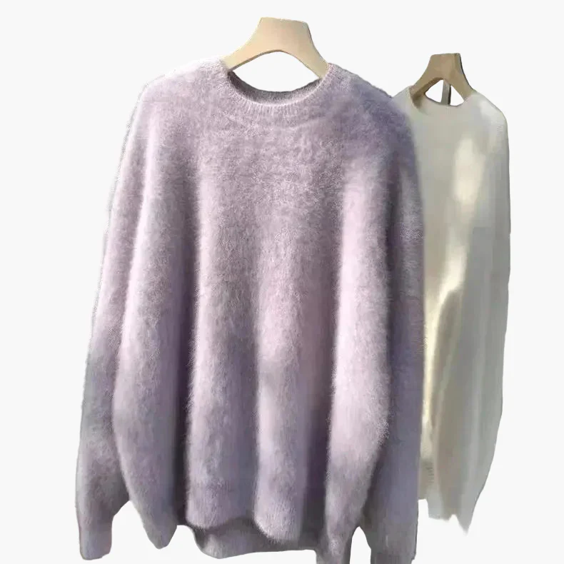 Pull ample style décontracté pour femme, col rond, look cocooning chic - Image 5