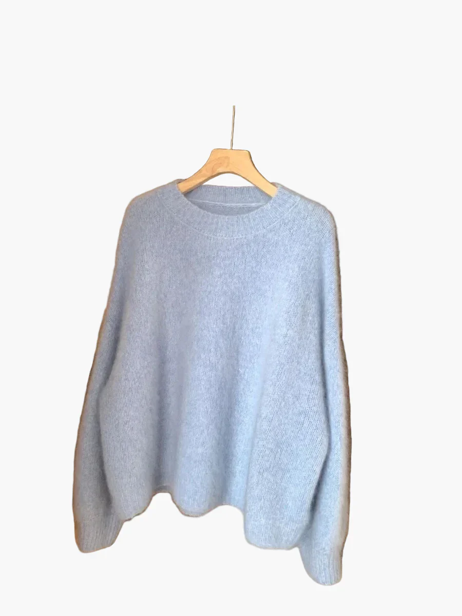 Pull ample style décontracté pour femme, col rond, look cocooning chic - Image 6