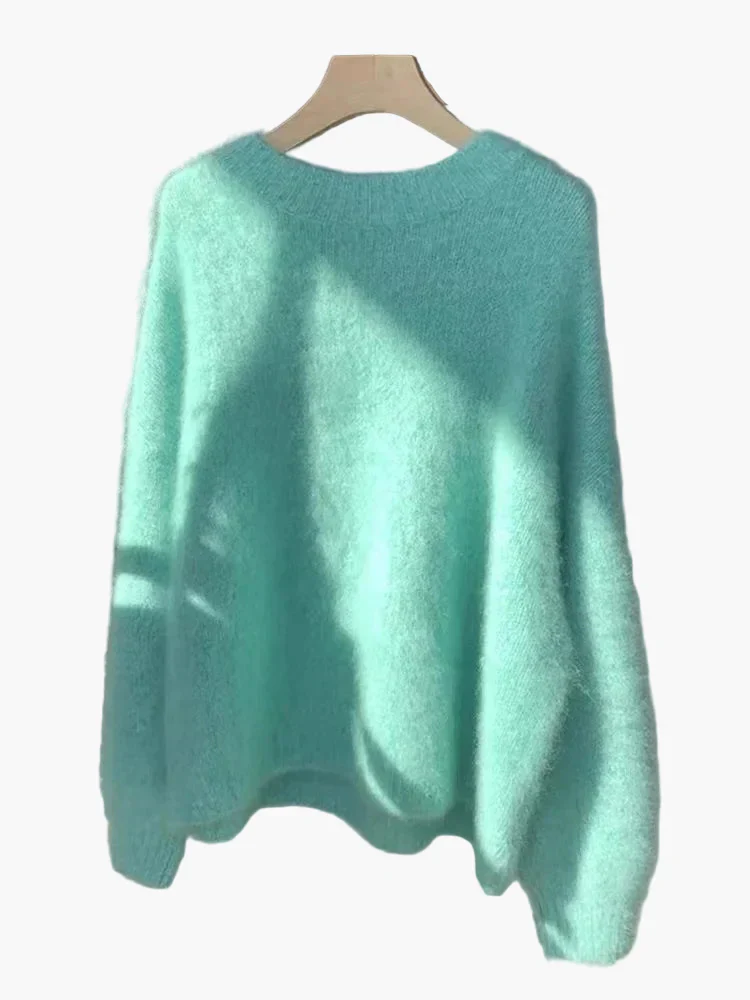 Pull ample style décontracté pour femme, col rond, look cocooning chic - Image 7