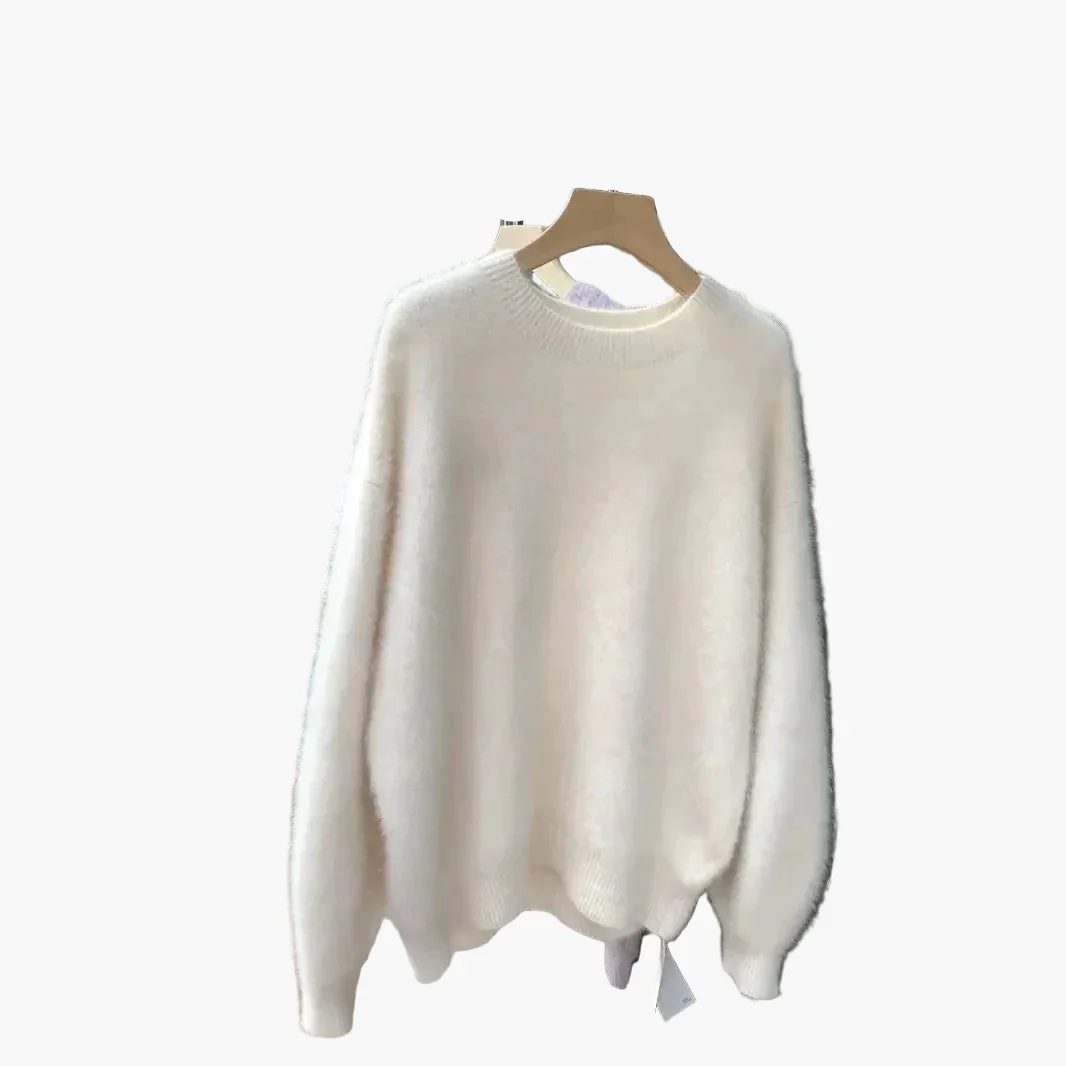 Pull ample style décontracté pour femme, col rond, look cocooning chic - Image 8