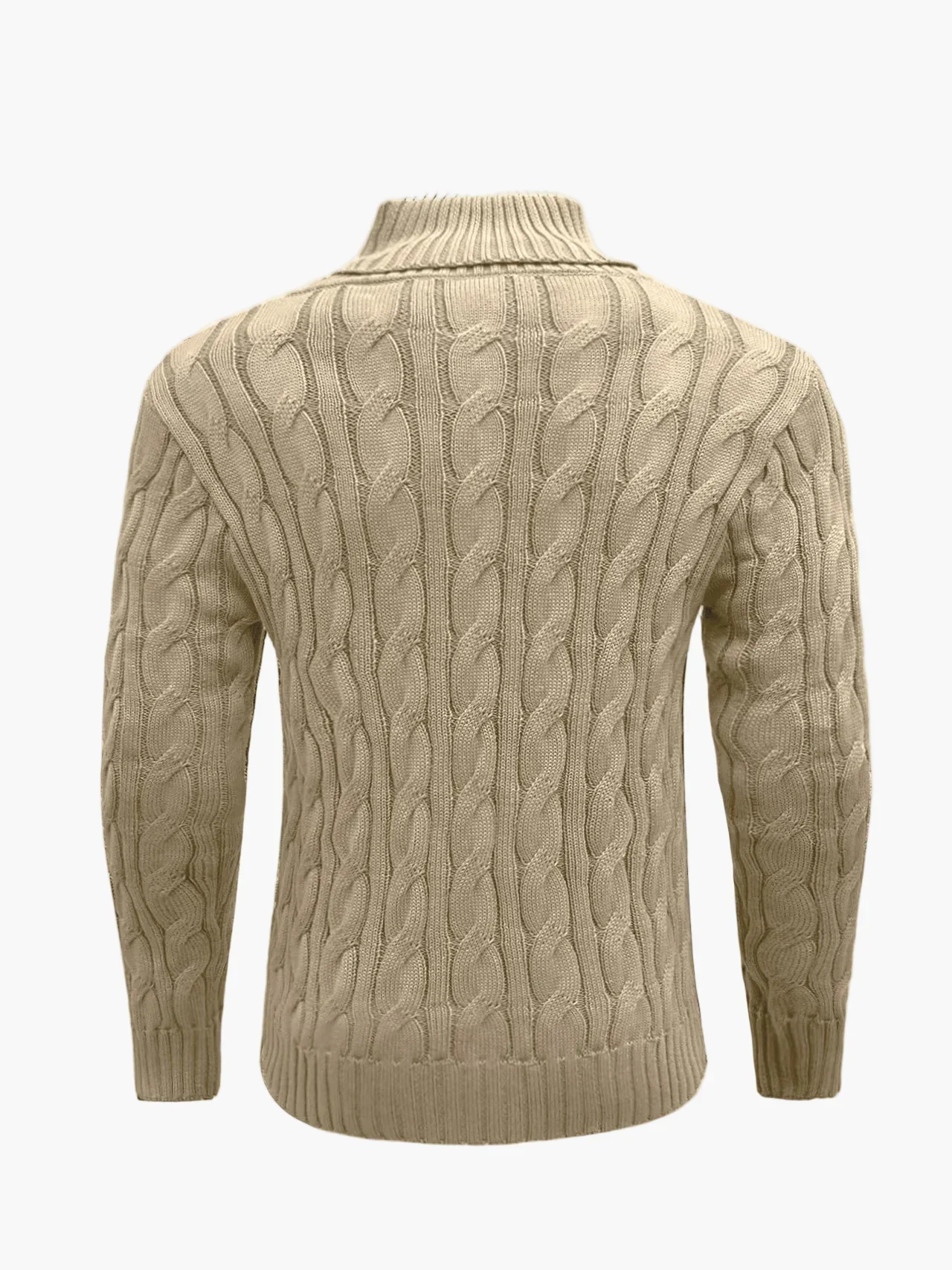 Pull à col châle torsadé pour homme style décontracté élégant - Image 2