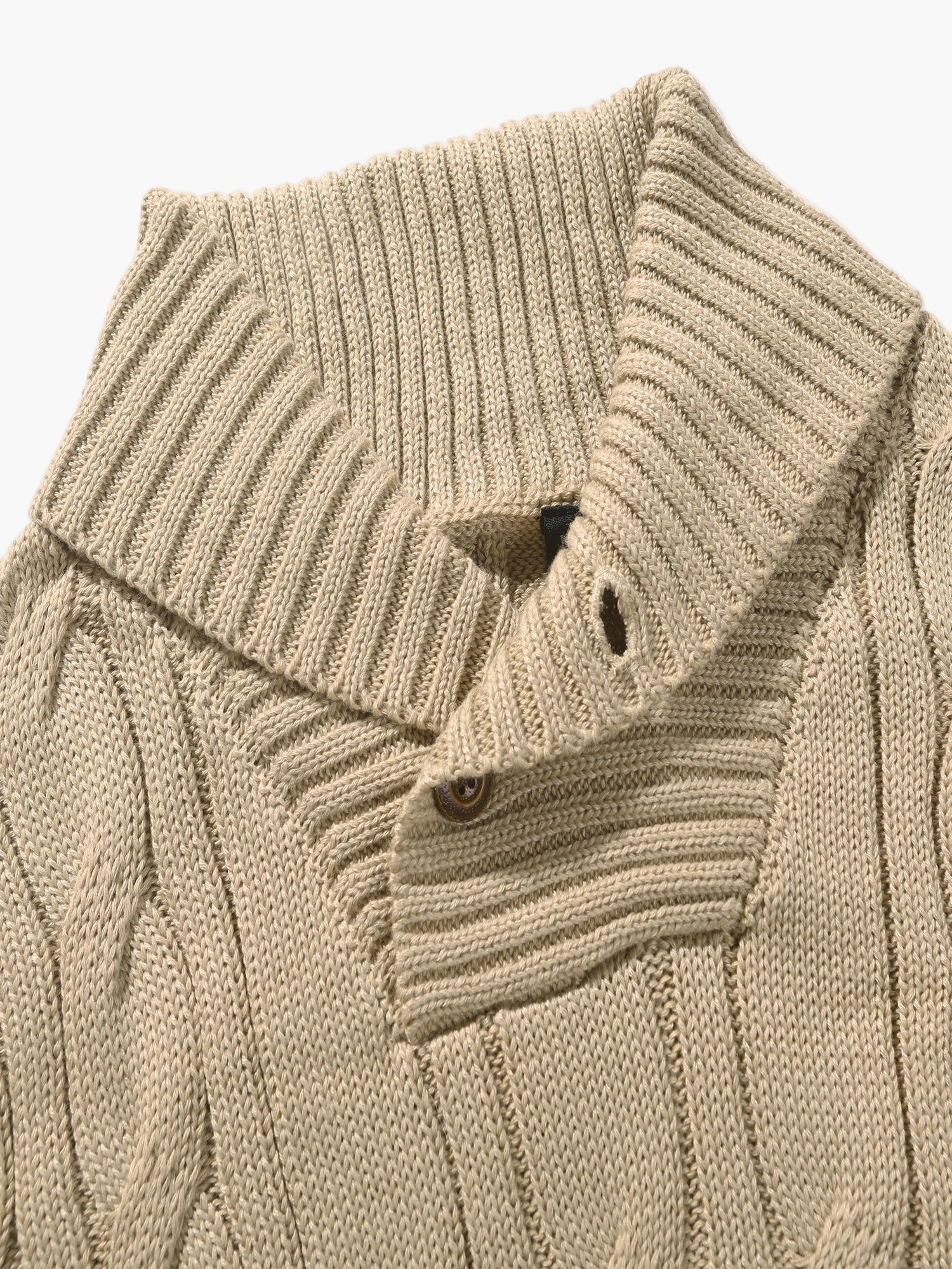 Pull à col châle torsadé pour homme style décontracté élégant - Image 5