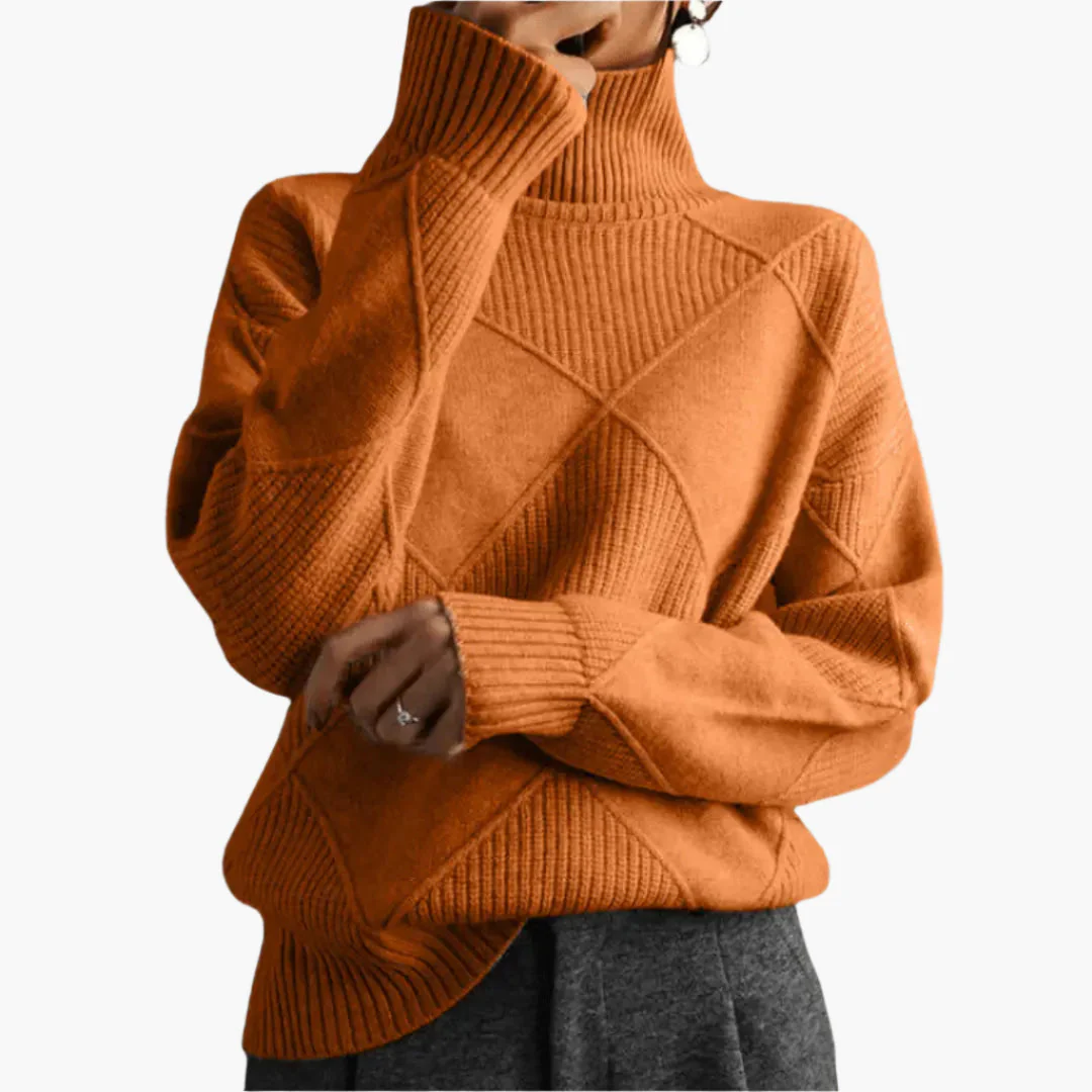 Pull à col montant style chic pour femme – Confort et élégance au quotidien - Image 11