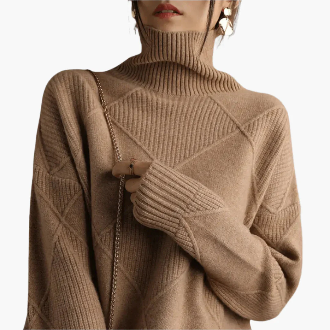 Pull à col montant style chic pour femme – Confort et élégance au quotidien - Image 3