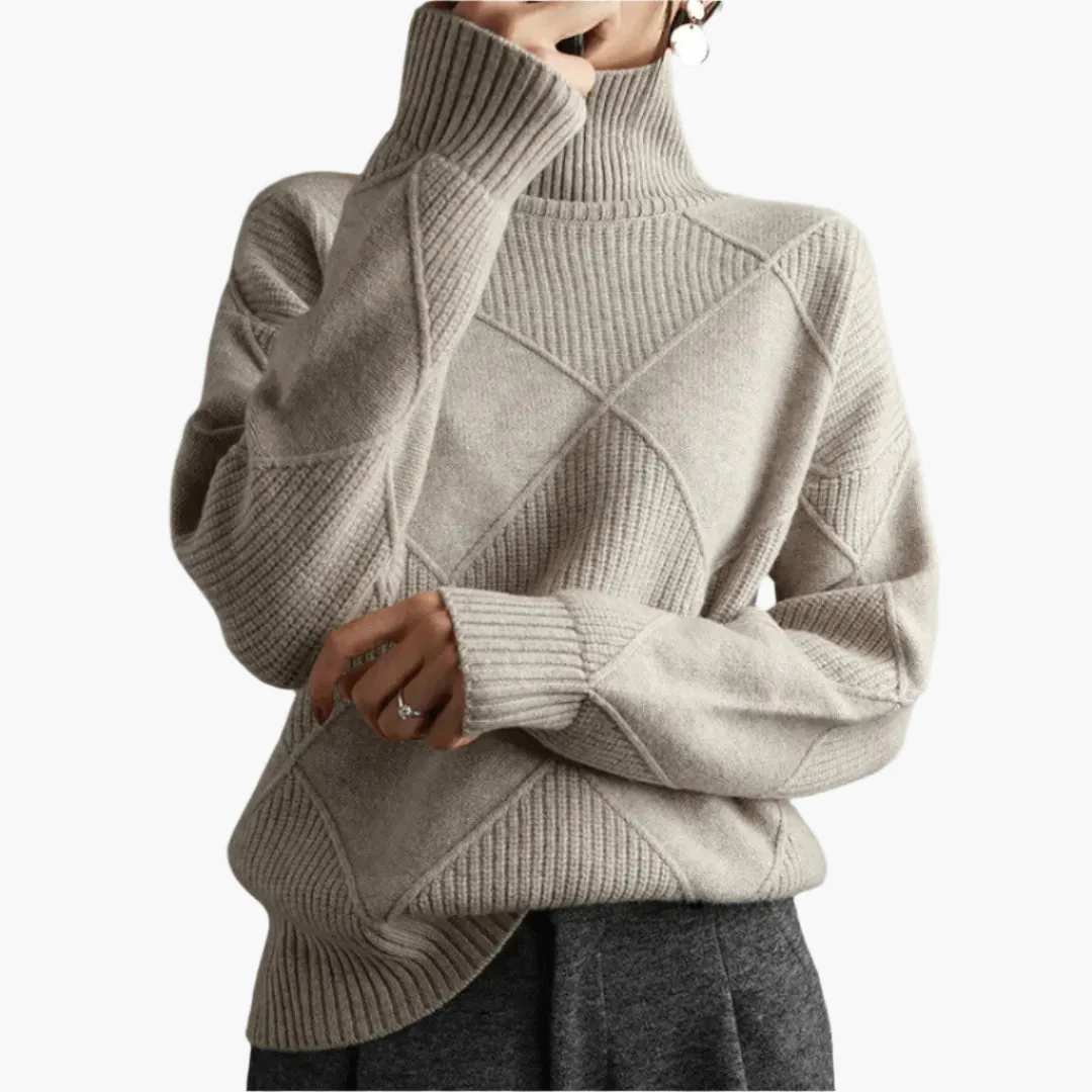 Pull à col montant style chic pour femme – Confort et élégance au quotidien - Image 4