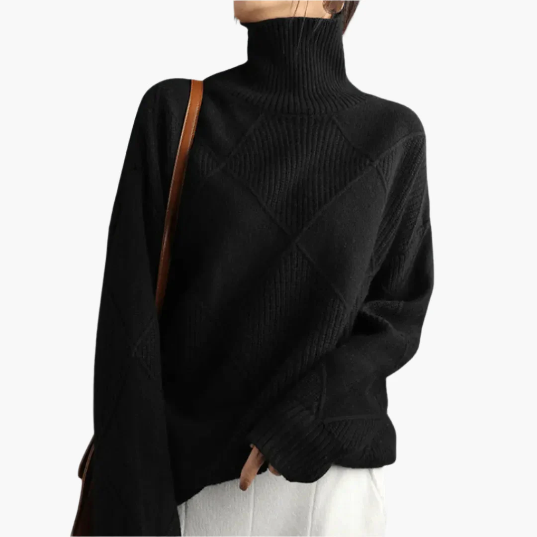 Pull à col montant style chic pour femme – Confort et élégance au quotidien - Image 5