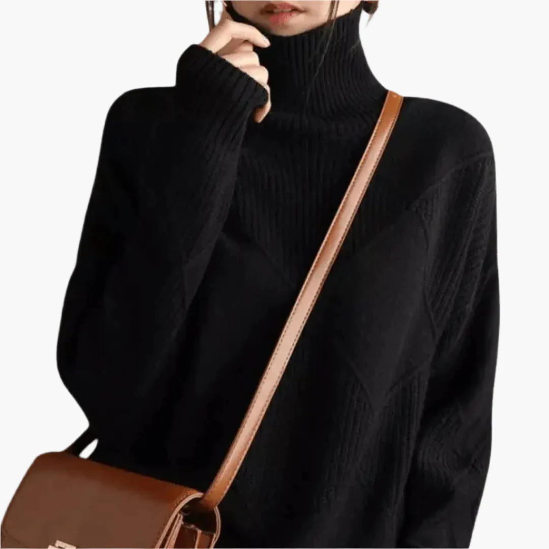 Pull à col montant style chic pour femme – Confort et élégance au quotidien - Image 6