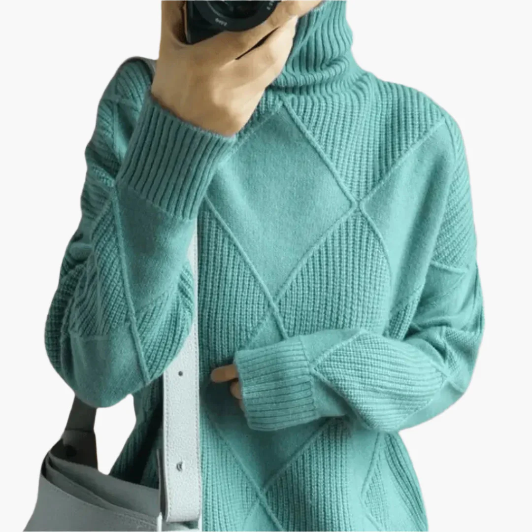 Pull à col montant style chic pour femme – Confort et élégance au quotidien - Image 7
