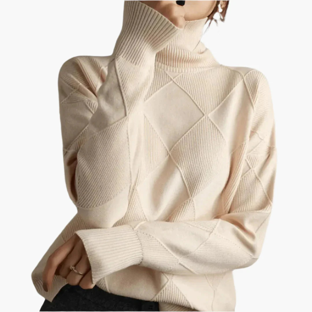 Pull à col montant style chic pour femme – Confort et élégance au quotidien - Image 9