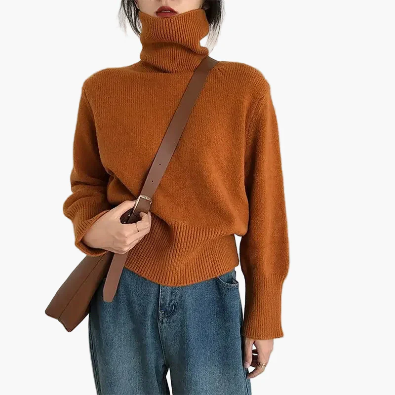 Pull col roulé ample style décontracté pour femme – Look chic et confortable pour l’automne et l’hiver - Image 3