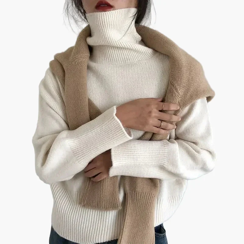 Pull col roulé ample style décontracté pour femme – Look chic et confortable pour l’automne et l’hiver - Image 4