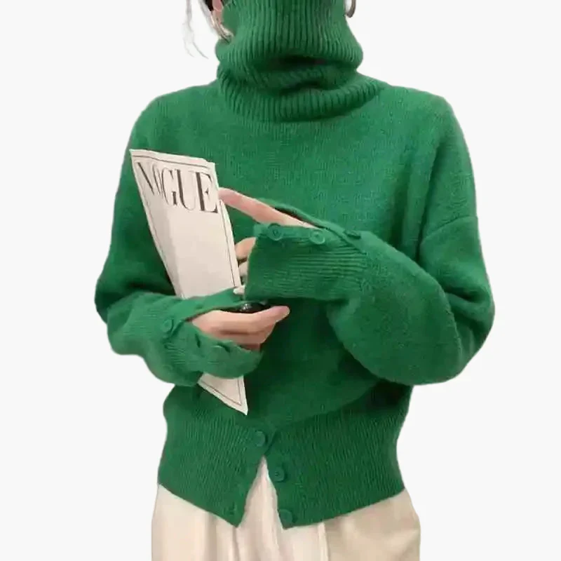 Pull à Col Roulé Décontracté pour Femme – Style Oversize Élégant pour l’Automne et l’Hiver - Image 2