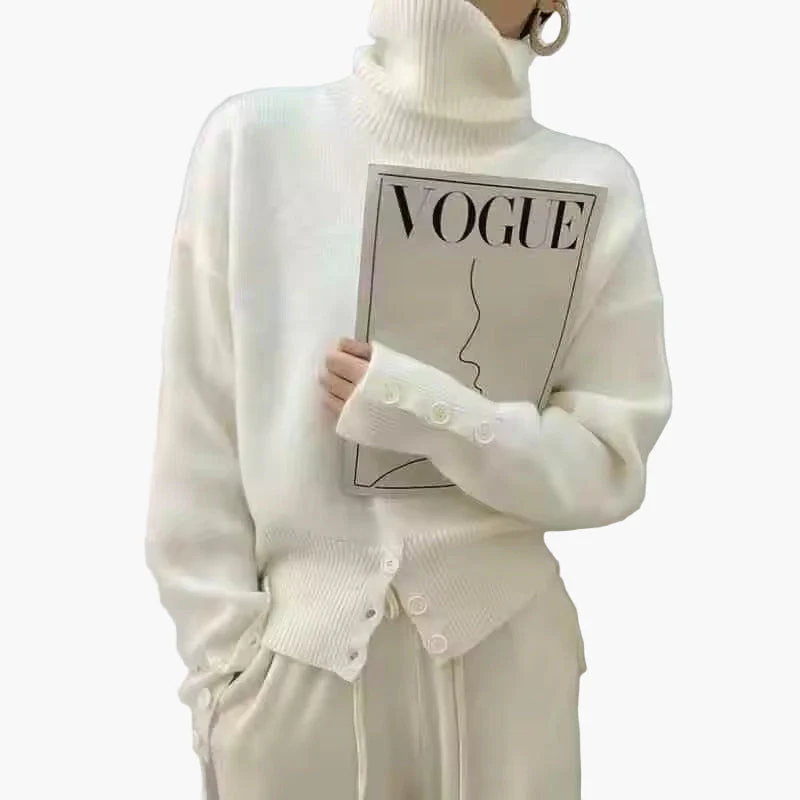 Pull à Col Roulé Décontracté pour Femme – Style Oversize Élégant pour l’Automne et l’Hiver - Image 5