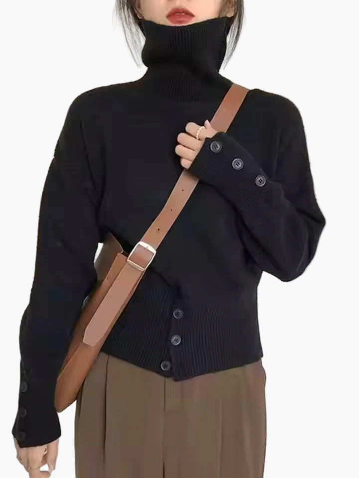 Pull à Col Roulé Décontracté pour Femme – Style Oversize Élégant pour l’Automne et l’Hiver - Image 6
