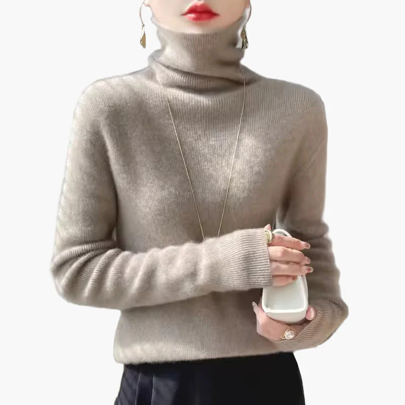 Pull Col Roulé Élégant Femme Style Chic pour Automne Hiver - Image 11