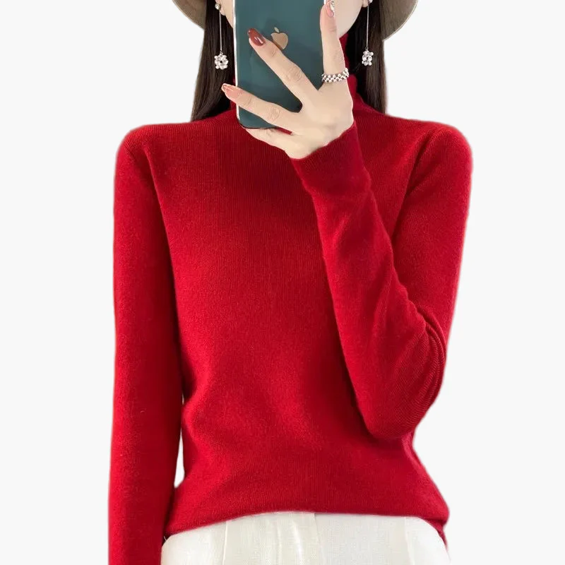 Pull Col Roulé Élégant Femme Style Chic pour Automne Hiver - Image 7
