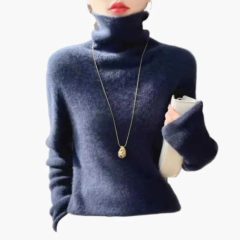 Pull Col Roulé Élégant Femme Style Chic pour Automne Hiver - Image 8