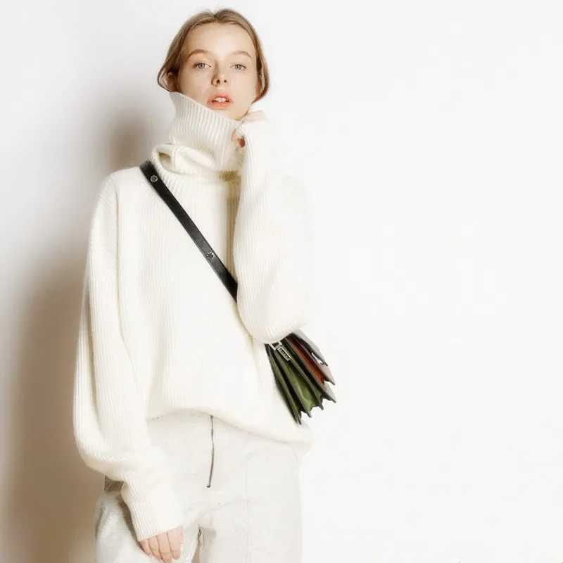 Pull à col roulé oversize pour femme - Style décontracté et tendance - Image 2