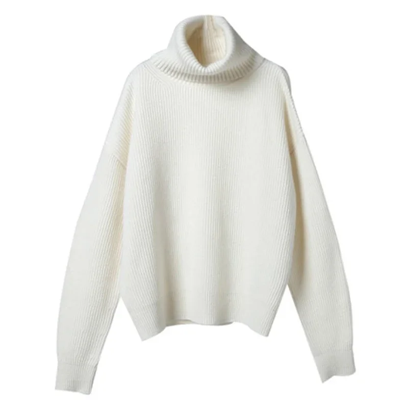 Pull à col roulé oversize pour femme - Style décontracté et tendance - Image 5