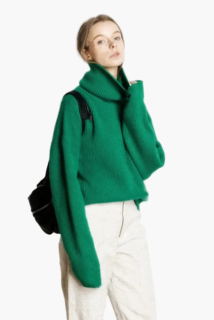 Pull à col roulé oversize pour femme - Style décontracté et tendance - Image 7