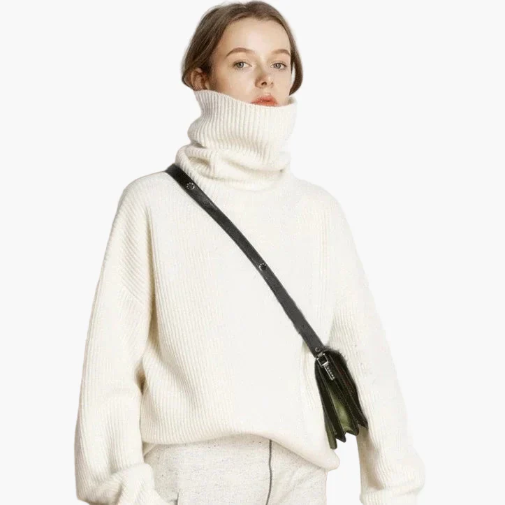 Pull à col roulé oversize pour femme - Style décontracté et tendance - Image 8