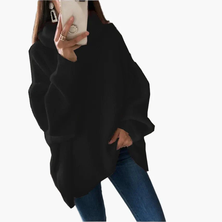 Pull col roulé oversize style décontracté pour femme - Chic et confortable pour l'automne et l'hiver - Image 4