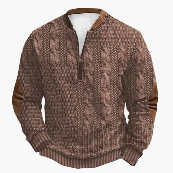 Pull décontracté à col zippé style tricot pour homme – Look moderne pour l’automne et l’hiver - Image 10