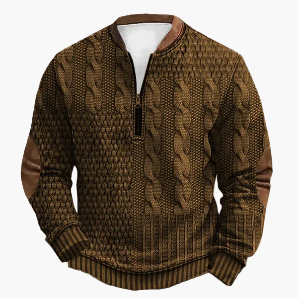 Pull décontracté à col zippé style tricot pour homme – Look moderne pour l’automne et l’hiver - Image 11