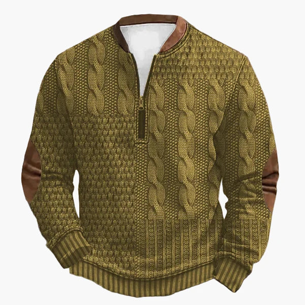 Pull décontracté à col zippé style tricot pour homme – Look moderne pour l’automne et l’hiver - Image 12