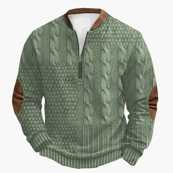 Pull décontracté à col zippé style tricot pour homme – Look moderne pour l’automne et l’hiver - Image 13