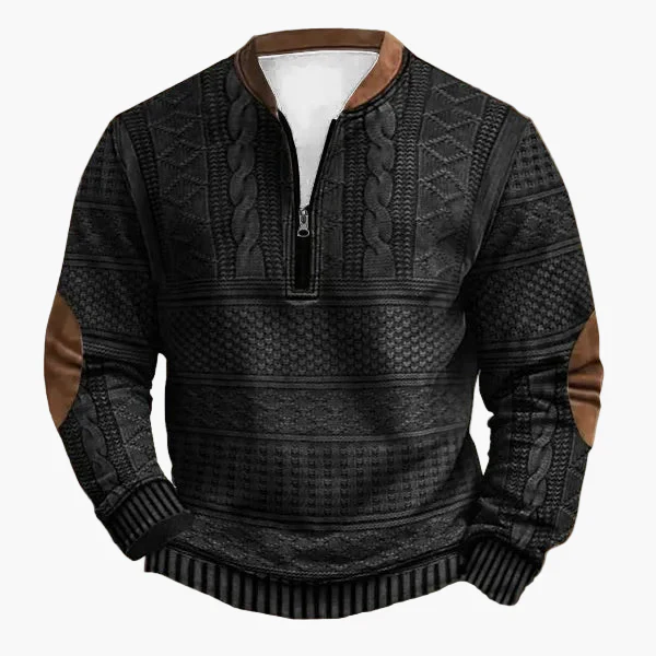 Pull décontracté à col zippé style tricot pour homme – Look moderne pour l’automne et l’hiver - Image 14