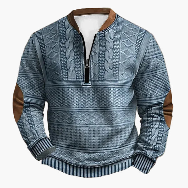 Pull décontracté à col zippé style tricot pour homme – Look moderne pour l’automne et l’hiver - Image 6