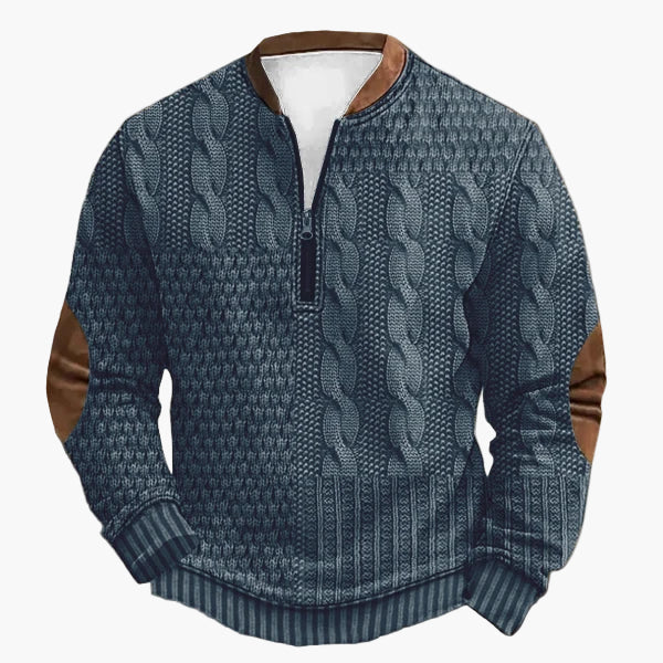 Pull décontracté à col zippé style tricot pour homme – Look moderne pour l’automne et l’hiver - Image 9