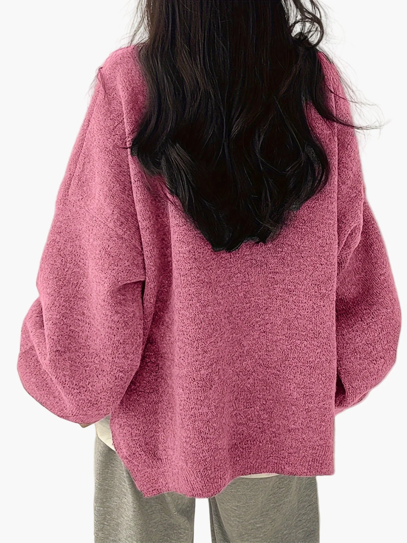 Pull décontracté pour femme style ample et tendance idéal pour l'automne et l'hiver - Image 10