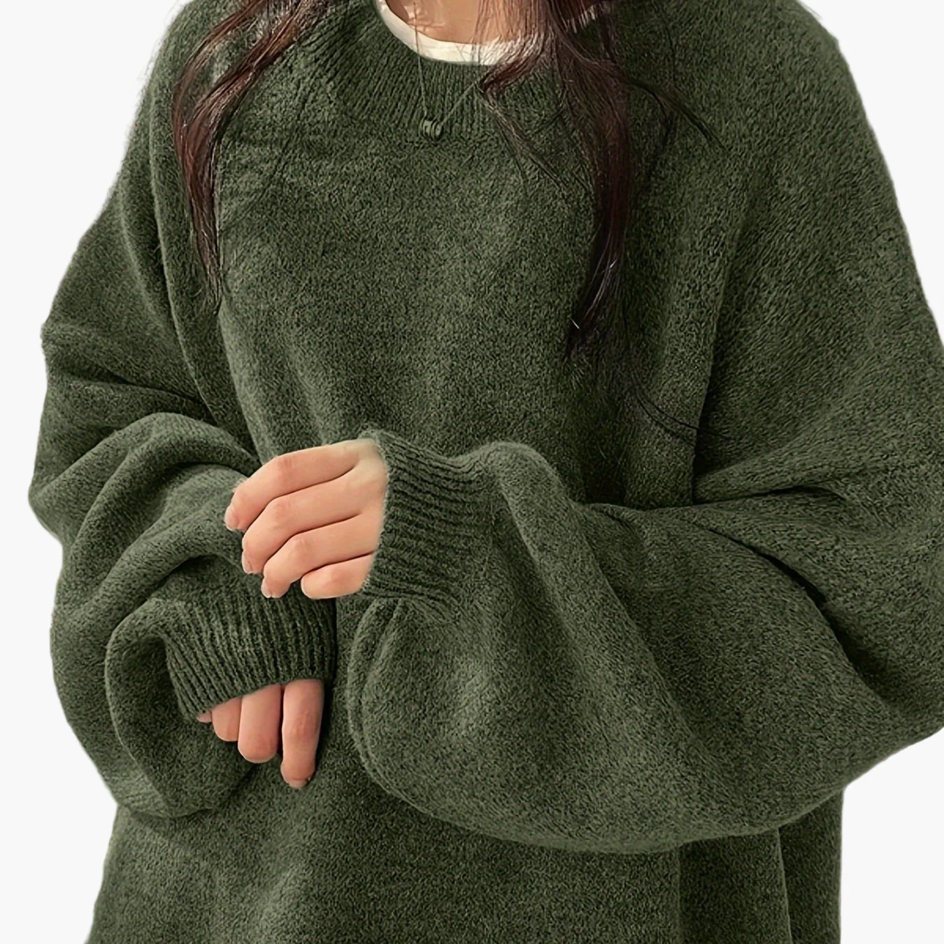 Pull décontracté pour femme style ample et tendance idéal pour l'automne et l'hiver - Image 12