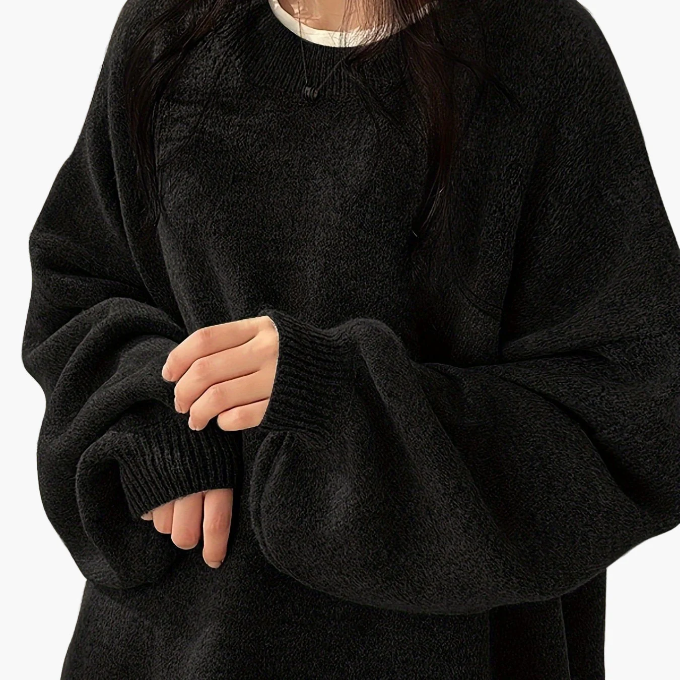 Pull décontracté pour femme style ample et tendance idéal pour l'automne et l'hiver - Image 13