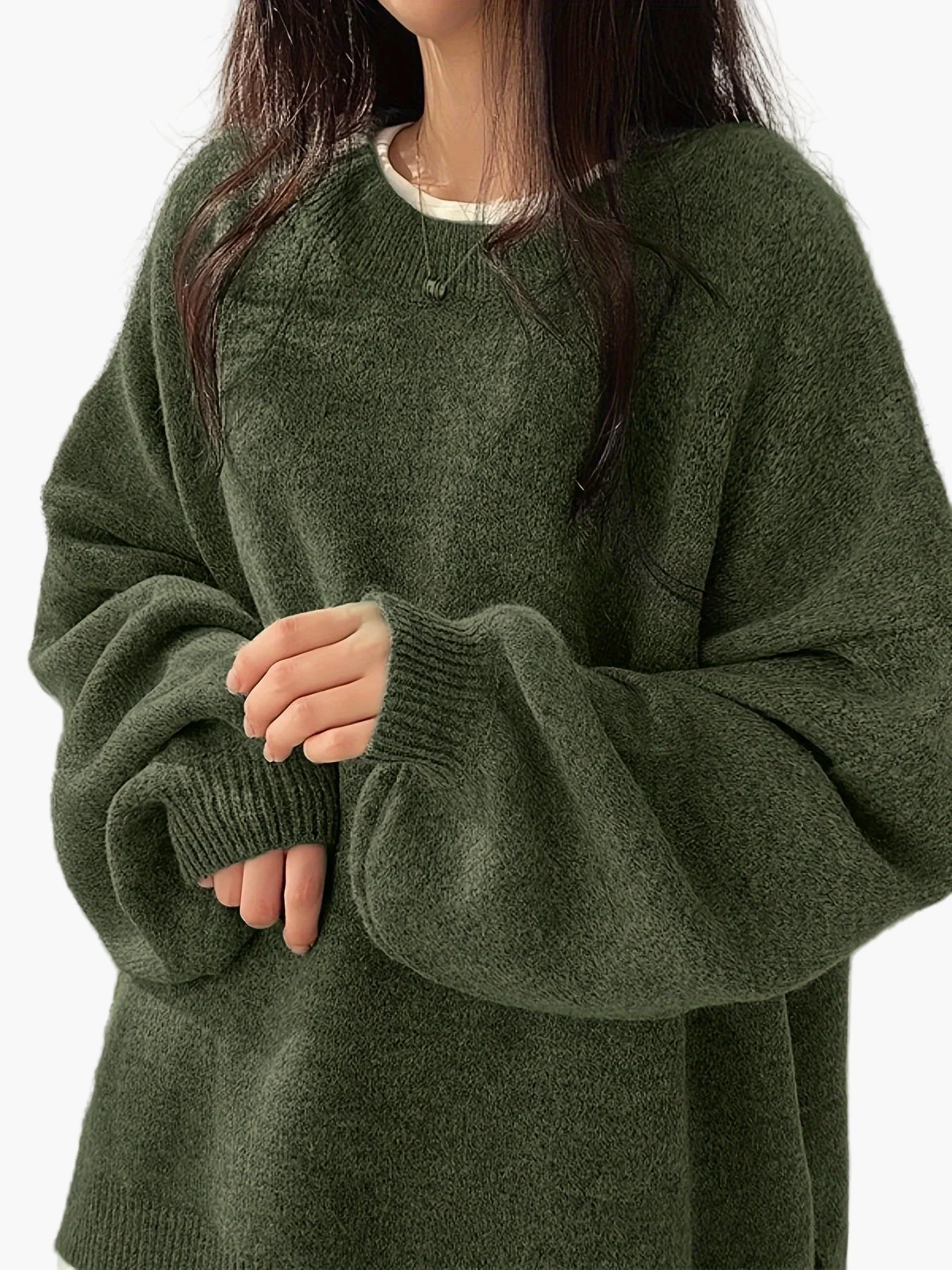 Pull décontracté pour femme style ample et tendance idéal pour l'automne et l'hiver - Image 2