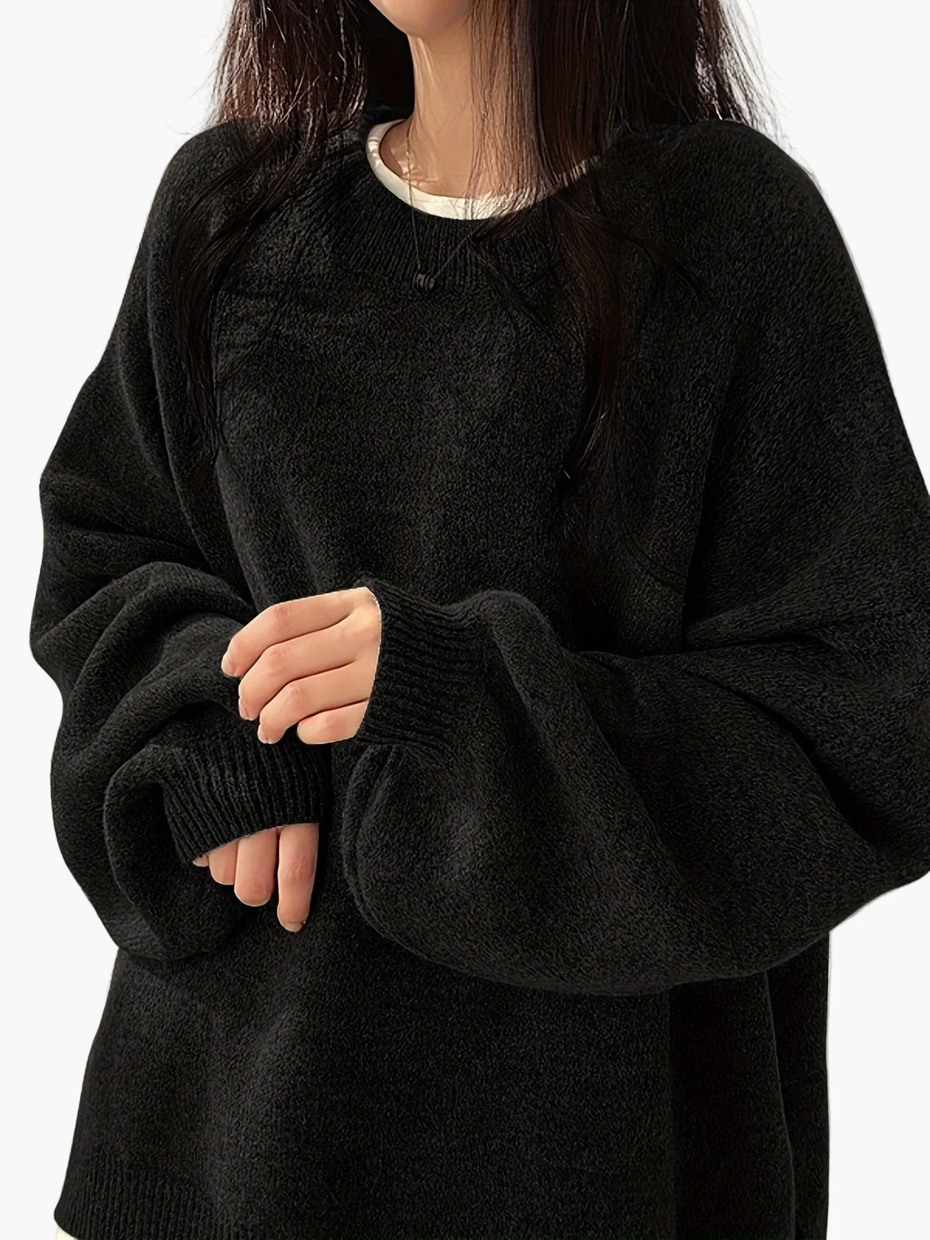 Pull décontracté pour femme style ample et tendance idéal pour l'automne et l'hiver - Image 5