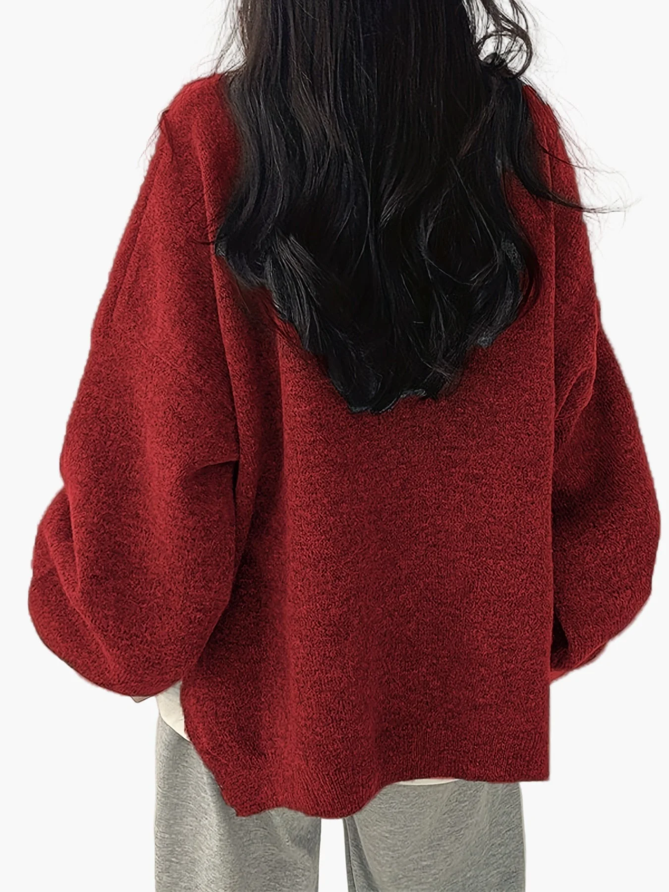 Pull décontracté pour femme style ample et tendance idéal pour l'automne et l'hiver - Image 7