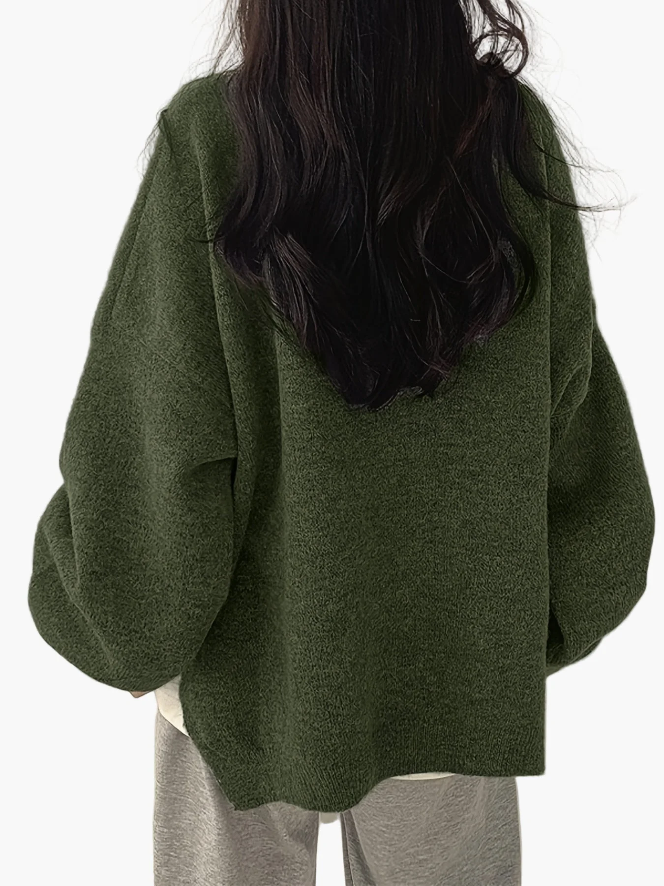 Pull décontracté pour femme style ample et tendance idéal pour l'automne et l'hiver - Image 8