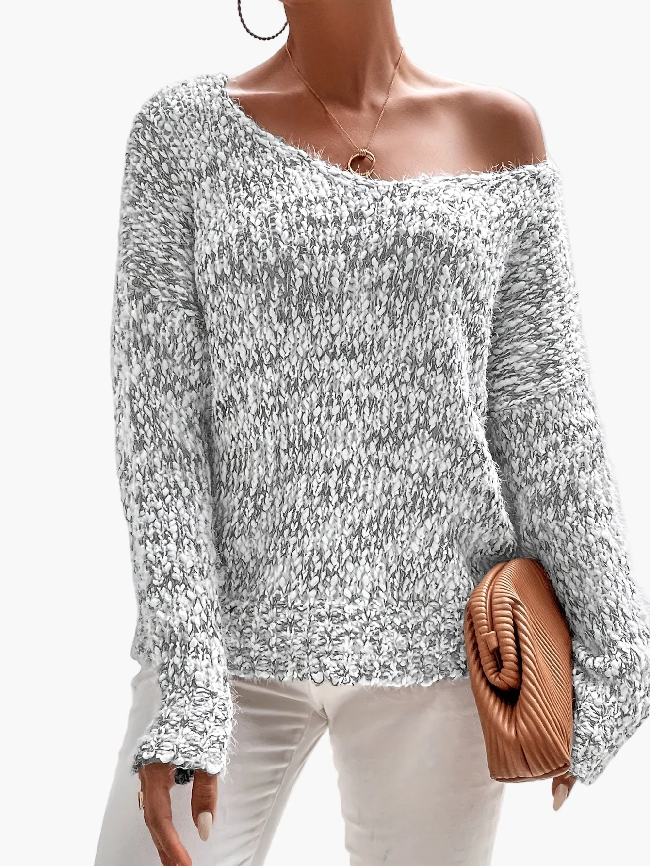 Pull Décontracté Femme Style Loose pour Automne Hiver - Image 3