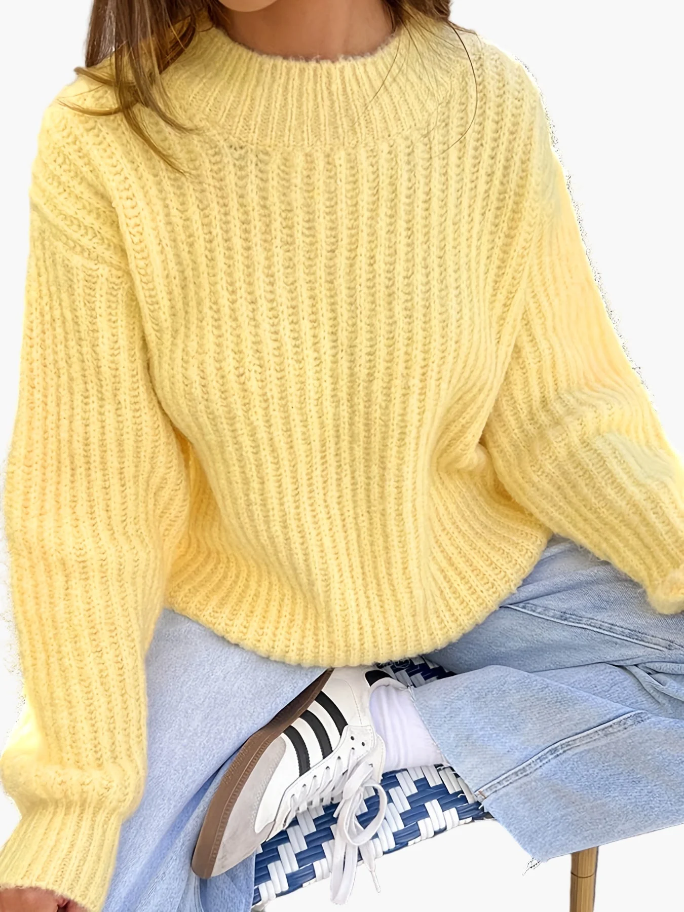 Pull décontracté femme style oversize pour automne et hiver - Image 3